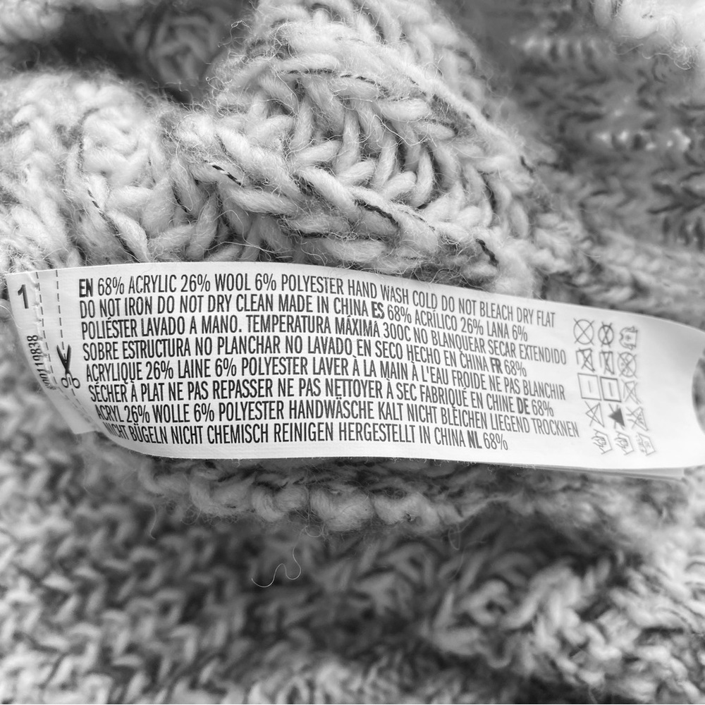Forever 21 Women Gray Cable Knit 26% Wool Sweater Sz S - Picture 10 of 12